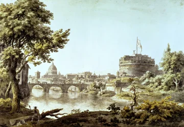 サンタンジェロ城とサンピエトロ大聖堂、ローマ